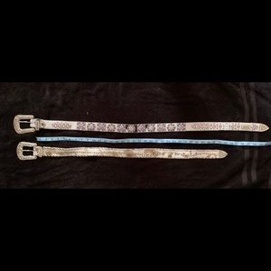 Western belts size 23”-27” & 31”-35”.